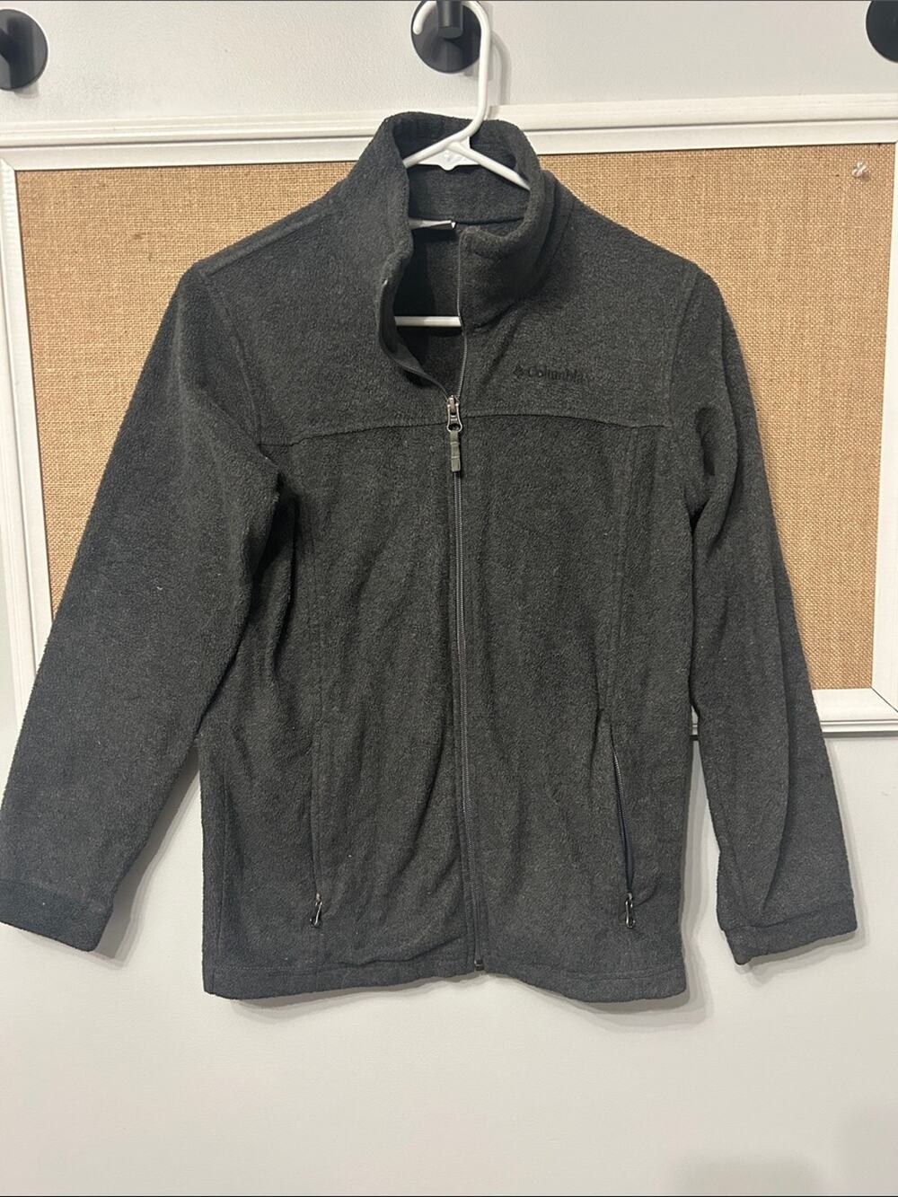 Columbia Dark Gray Kids Full-Zip Fleece Jacket